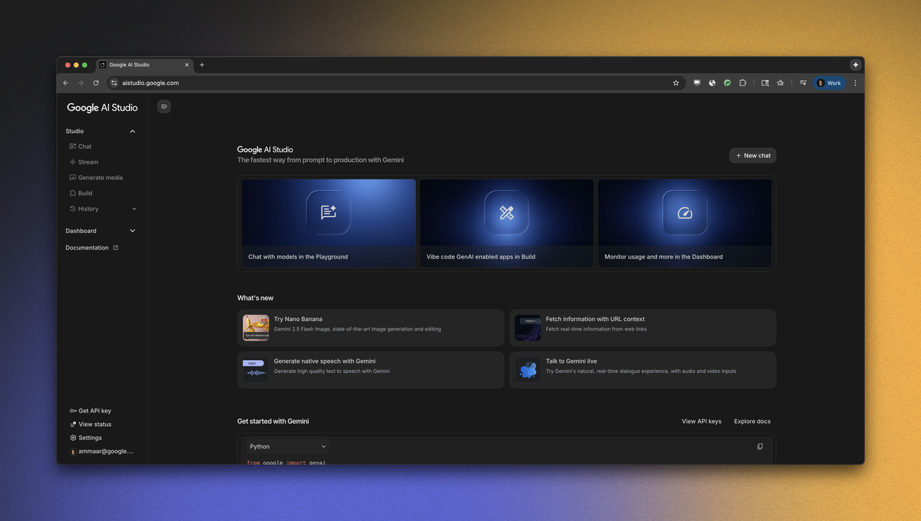 Google AI Studio 2.0 thumbnail image